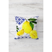 Pelangi Limon Ve Yaprak Çift Tarafı Baskılı Gizli Fermuarlı Yastık Kılıfı Kırlent Koltuk Yastık Kılıfı, Sa Diğer