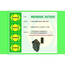 Cam - 502 - Açma Anahtarı Sol Renault Goo 97- Tekli - Almparca - 5 Pin