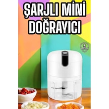Şarjlı Portatif Doğrayıcı Mini Pratik Rondo El Doğrayıcı Üç Bıçaklı Çelik Bıçaklı - Lisinya
