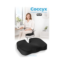 Viscofoam Ortopedik Oturma Minderi Hemeroid Kuyruk Sokumu Coccyx Oturma Minderi Visco Minder Siyah