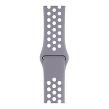 Apple Uyumlu  Watch 38-40mm Silikon Kayış - Gri/beyaz