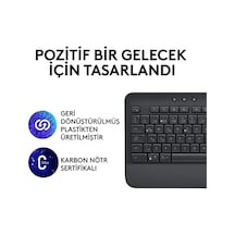 Signature K650 Tam Boyutlu Kablosuz Klananye, Bilek Desteği, Ble Bluetooth Naneya Logi Bolt Usb, Derin Yastıklı Tuşlar, Tuş Takımı, Pc/windows/mac İle Uyumlu, Siyah