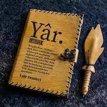 Lügatçe Yar İsme Özel Deri Defter Lügatçe Yar İsme Özel Deri Defter