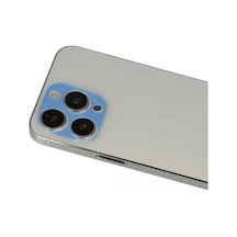 Newface Apple İphone 13 Pro Max Rainbow Kamera Lens Koruma Cam - Mavi