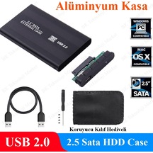 2.5 Sata Usb 2.0 Alüminyum Harici Notebook Hdd Kutusu