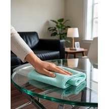 Mikrofiber Cam Bezi Çizmeden Temizlik Sağlayan Yüksek Su Emici Cam Silme Bezi 40x60 Cm 10813708