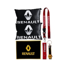 Renault Uyumlu Dijital Baskılı Siyah Araç Boyun Yastık Renault