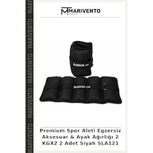 Premium Spor Aleti Egzersiz Aksesuar & Ayak Ağırlığı 2 Kgx2 2 Adet Siyah Sla121