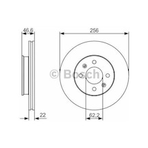 Bosch Fren Diski Ön [4D 256Mm] Accent Era 05 Getz 02 I20 I30 08
