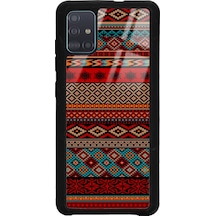 Samsung Uyumlu A51 Motif Tasarımlı Glossy Telefon Kılıfı Siyah