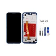 Tkgz -  P20 Lite Lcd Ekran Dokunmatik -a- Kalite Çıtalı Mavi + Tamir Seti Çok Renkli