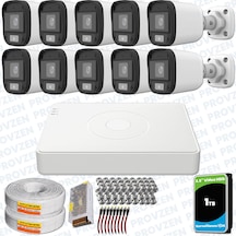 Provzen Unv Full Hd 10 Kamera Renkli Gece Görüş Mikrofonlu Olay Anında Bildirim