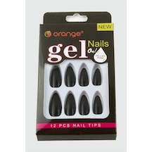 Gld-spt- Orange Yapıştırıcılı Jel Takma Tırnak - Siyah