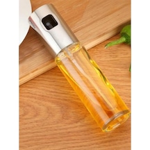 Çok Amaçlı Spreyli Cam Şişe Yağdanlık 100 Ml - Zeytinyağı, Sirke, Limon, Soya Sosu Gri Diğer