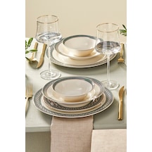 Karaca  Elegance Bone Cordoba 56 Parça 12 Kişilik Yemek Takımı Gold