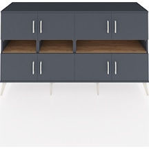 Kronos Konsol 8 Raflı 8 Kapaklı 176x59x99 Antrasit-antrasit/çam Antrasit-antrasit/çam