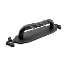 Antika Tarz Dekoratif Pirinç Burgulu Çekme Kol - 148x33 Mm, Oksit Kapı Kilidi