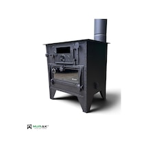 Camlı Fırınlı Odun Kuzinesi 60 Cm -45 Cm