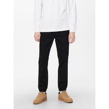 Only & Sons Onscam Aged Cuff Chino Pk 9626 Erkek Siyah Pantolon - 22019626 Siyah