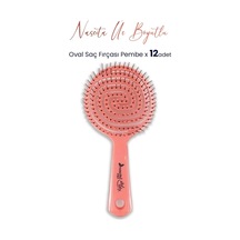 Nascita Professional Üç Boyutlu Oval Saç Fırçası Pembe X 12 Adet 0
