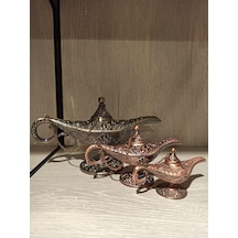 Metal Aladdin Lambası 16x8.5 Cm Mücevherlik / Dekoratif Biblo