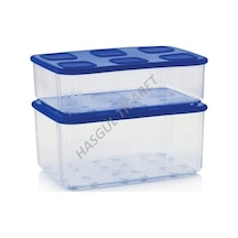 Tupperware Şeffaf Modüler Kap 2'Li 162-253 L Saklama Kabı Mavi