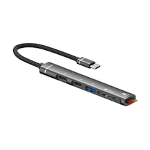 Apera Nr44 5in1 Apple İphone Uyumlu Hızlı Şarj Aleti Type-c Hub Dock Usb 3.0 Kart Okuyuculu Tamamı Metal Kasa