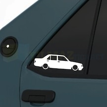 Şahin Tofaş Basık Araç Kelebek Cam Oto Sticker Yapıştırma 2 Adet
