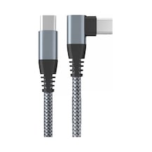 Cbtx 90 Derece Type-c To Type-c PD 60 W Usb 2.0 Hızlı Şarj Veri Kablosu 3 M