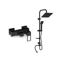 Gpd Quadro Siyah Tepe Duş Seti Ve Banyo Bataryası Mbb190-s-dst19-3-s