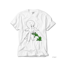 Casper And Frog Beyaz Tişört Beyaz