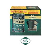 Jacobs Monarch Gold 200 Gr İkonik Jacobs Fincanlı Set X 6 Adet Çözünebilir
