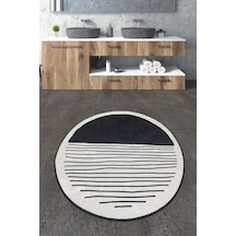 Bomb Banyo Djt Çap 140 cm Beyaz - Siyah