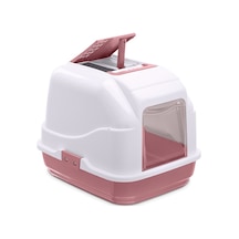 Depomıx Imac Easy Cat Kapalı Kedi Tuvaleti Pembe/beyaz 50x40x40cm