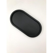 Dekoratif Oval Beton Sunum Tabak Takı Tabağı Mum Tabağı Organizer