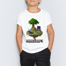 Minecraft Baskılı Unisex Çocuk Tişört T-Shirt Mr-06 Minecraft Baskılı Unisex Çocuk Tişört T-Shirt Mr-06