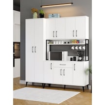 Kuzeylife Spezia Kahve Köşesi Çok Amaçlı Erzak Kiler Dolabı Beyaz