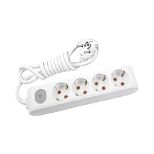 Viko Multi-let Dörtlü Priz Anah Top Kablolu Çarpma Karşıtı Çarpma Karşıtı Çocuk Korumalı 1 Mt