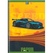 Gıpta Papur Notes Spiralli Karton Kapak Defter A4 96 Kareli Araba