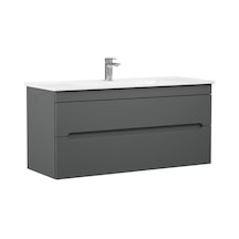 Orka Varna 100 Cm Mdf Mat Antrasit Banyo Dolabı Alt Modül Lavabo Çok Renkli