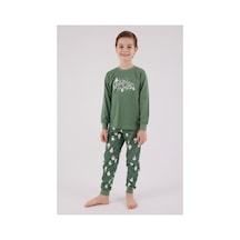 Rolypoly Erkek Çocuk Yeşil Pijama Takımı Yesıl/4-5yas Lacivert