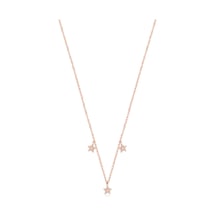 Emılıano Jewellery 925 Ayar Yıldız Kolye Gold - Rose Gold - Gümüş