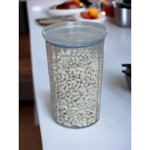 Kuru Gıda Erzak Saklama Kabı Vakumlu Kapak Baharatlık 1 Lt Şeffaf