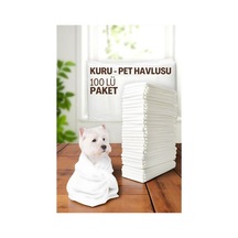 Pet Havlusu - Kedi Köpek Banyo Havlusu Tek Kullanımlık Kuru Havlu 40x80 Cm 100 Adet 721808