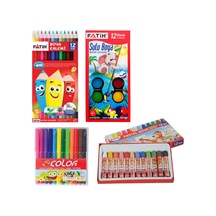 Fatih Kuru Boya Pastel Boya Sulu Boya Keçeli Kalem 4lüboyama Seti