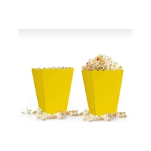 Sarı Renkli Karton Mısır Kutusu Cips 8 Li Popcorn