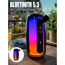 Rgb Led Taşınabilir Bluetooth Speaker Güçlü Bas Ses Type-c Şarj Girişli - Lisinya
