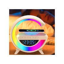 Bt-3401 Bluetooth G Hoparlör Masa Saati Alarm Wireless Şarj Müzik Çalar Kablosuz Taşınabilir Speaker