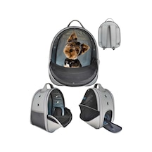 La Vista Yırtılmaz Fileli Paris Kedi, Küçük Köpek Sırt Taşıma Çantası Gri 32-26-40cm