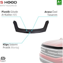 S-dizayn Peugeot Partner Tepee Abs Plastik Kaput Rüzgarlığı 2009-2015 A+kalite